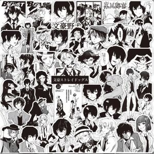 Bungo Stray Dogs Black And White 65 Pc Sticker Set